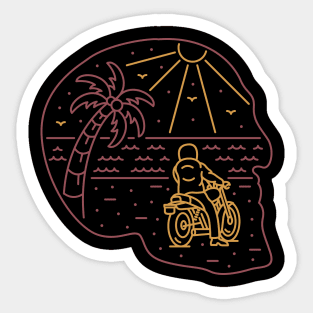 Biker on Skull Island Sticker